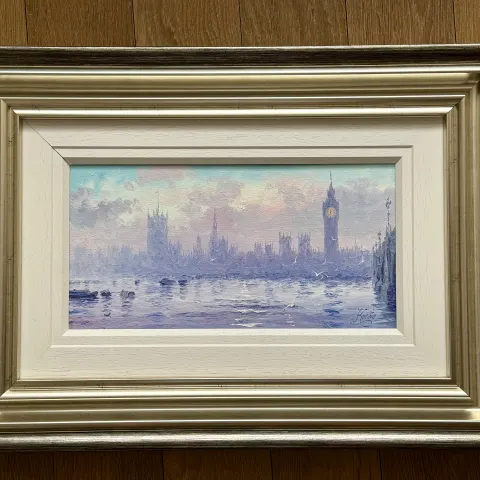 'Morning Haze The Thames 2' Original Oil On Canvas By Andrew Grant Kurtis