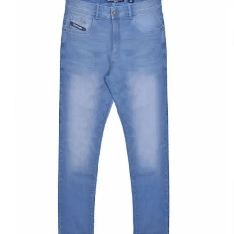 Lambretta Mens Chester Straight Fit Denim Jeans - Light Blue Size 38 RRP £60