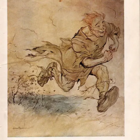 The Thumping of His Big Boots 1924 Irish Fairy Tales Arthur Rackham.
