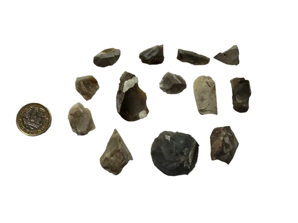 Antiquities: Neolithic finds found Snaiza Gill close to Cairn in March 2000