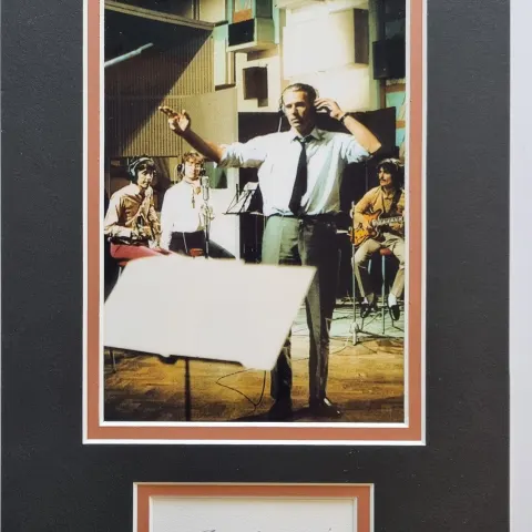 George Martin Mounted Presentation with Original Signature