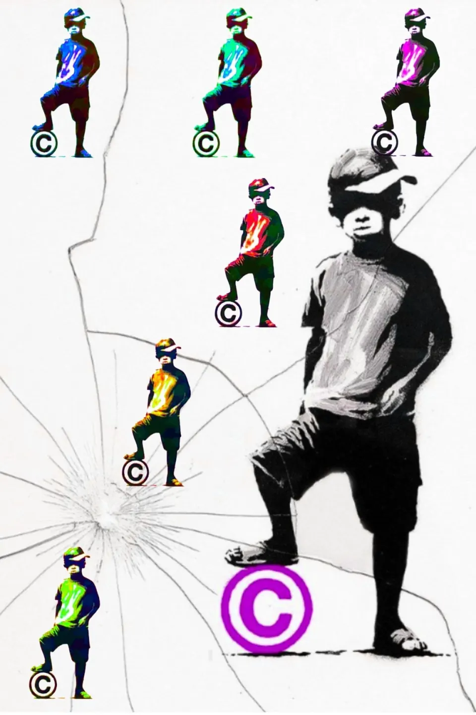 BANKSY, OUTLAW COPYRIGHT BOY- D1