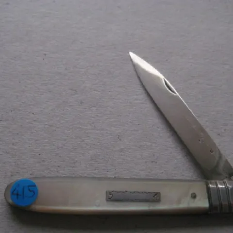 George III Mother of Pearl Hafted Silver Bladed Folding Fruit Knife