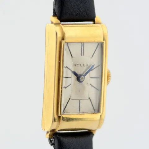 Rolex/Rectangular Extremely Rare Solid Gold Case - Lady's Yellow Gold Wristwatch