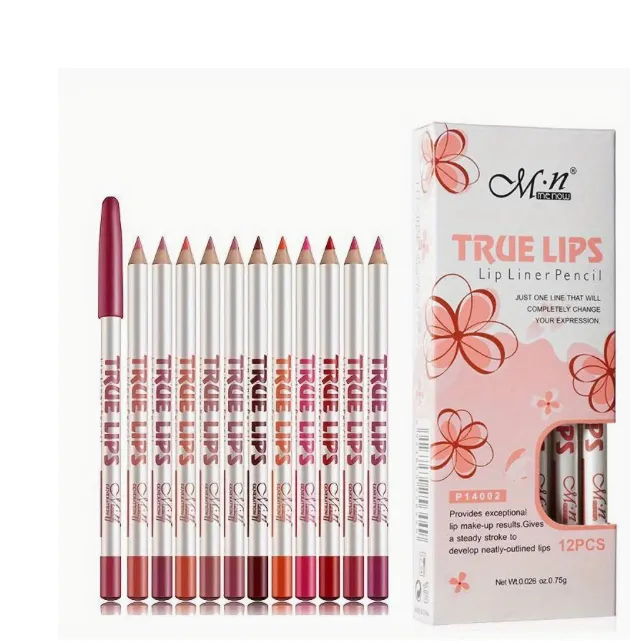 12 PCS Long-Lasting Lipstick Set With Professional Lip Liner Pencil and Matte Lip Gloss For Women