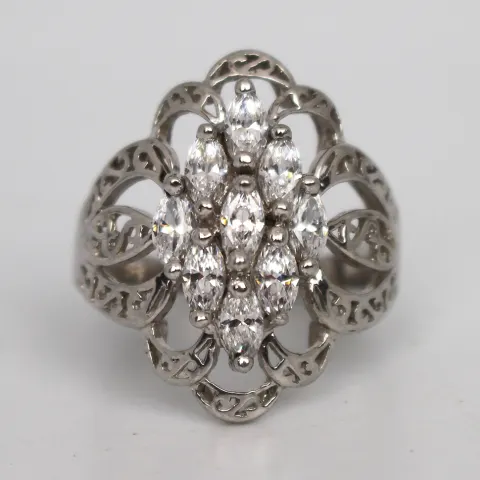 Decorative Ornate Silver Ring