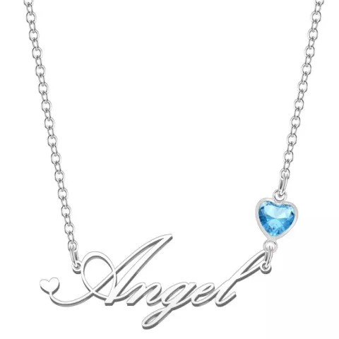 15 x Dainty Name Necklaces Blue L11a