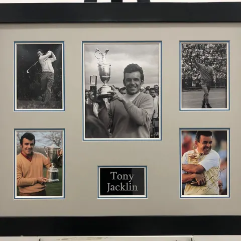 TONY JACKLIN framed original signature presentation.