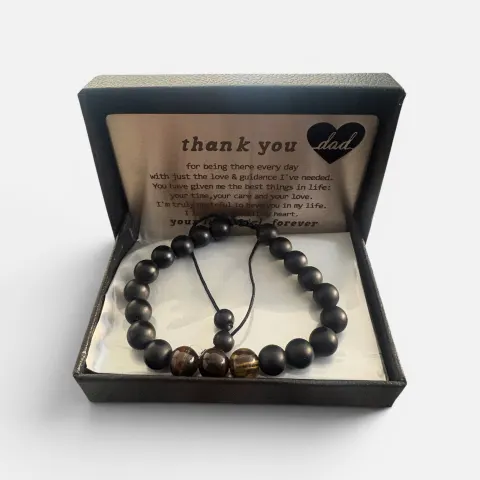 6 x Gifts For Dad Bracelets & Plaque L17a
