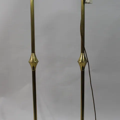 Pair of Vintage Brass Standard Lamps