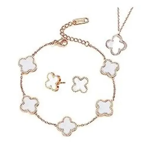 50 X RRP £15.35 ea Four-Leaf Clover Jewellery Set for Women Girls Total RRP £767.50 L26c