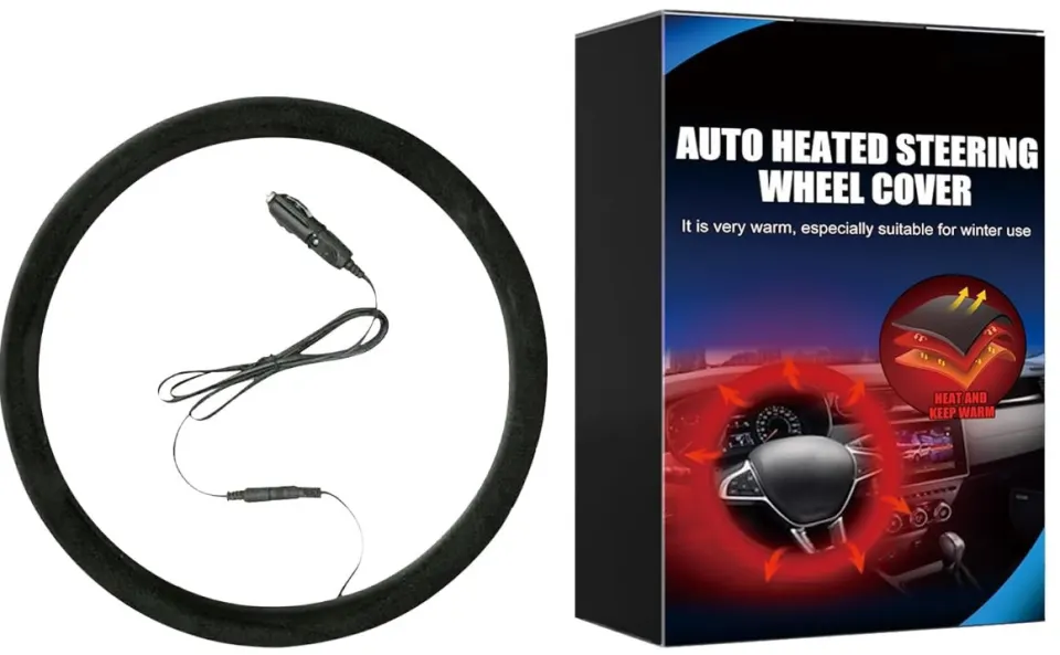 7 x Car Steering Wheel 12V Heated Cover RRP £132.93 L2a sku-4056