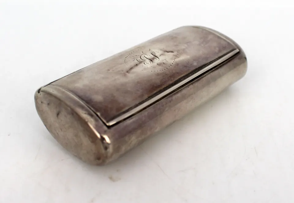 Georgian Sterling Silver & Gilt Snuff Box London 1802