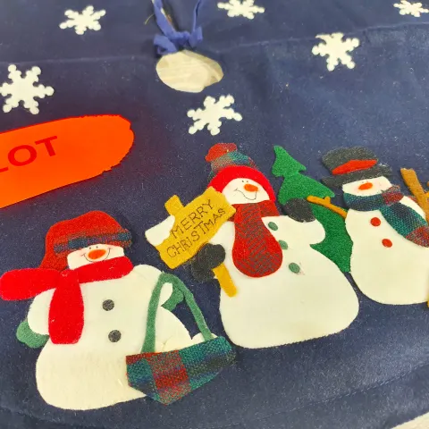 54cm Navy Luxury Fabric tree skirt  Rrp £29.99