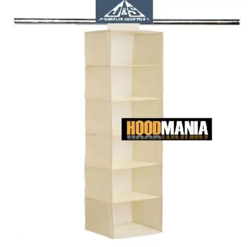 10 x Hanging Shoe Storage Canvas Hanger Holder Cream / Ivory Wardrobe Spacesaver