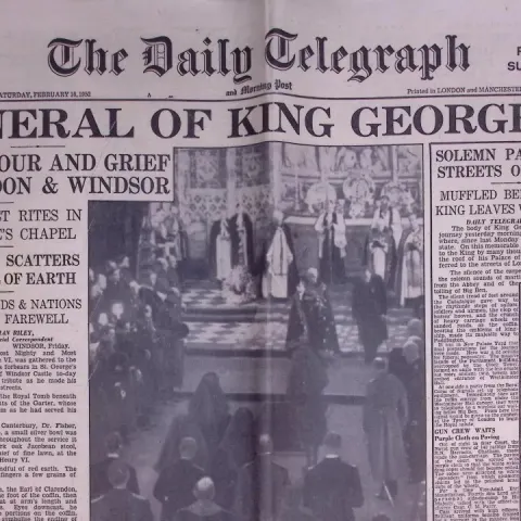 The Funeral of King George VI Original 1952 Daily Telegraph Newspaper-28.
