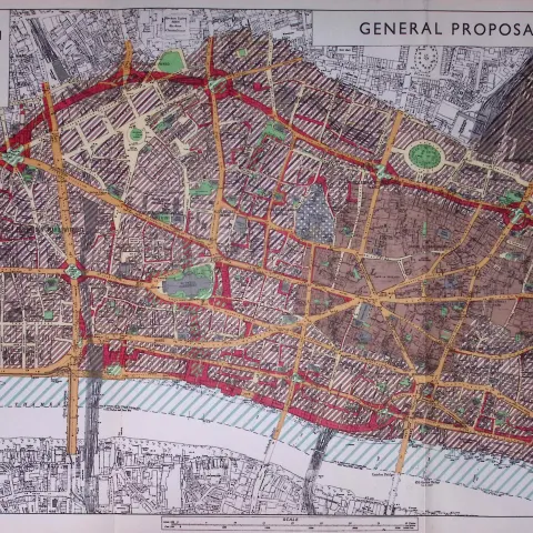 City of London Post-War Reconstruction Planned Land Acquisition 1944 Map-16.