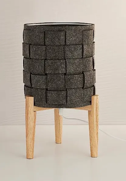 (134/6D)  Lot RRP £106 – 5x Lighting Items. 2x Grey Felt Table Lamp RRP £28 Each. 1x Orange Rust Ve