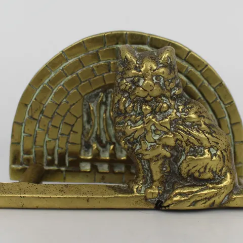 Vintage Brass Cat Letter Rack
