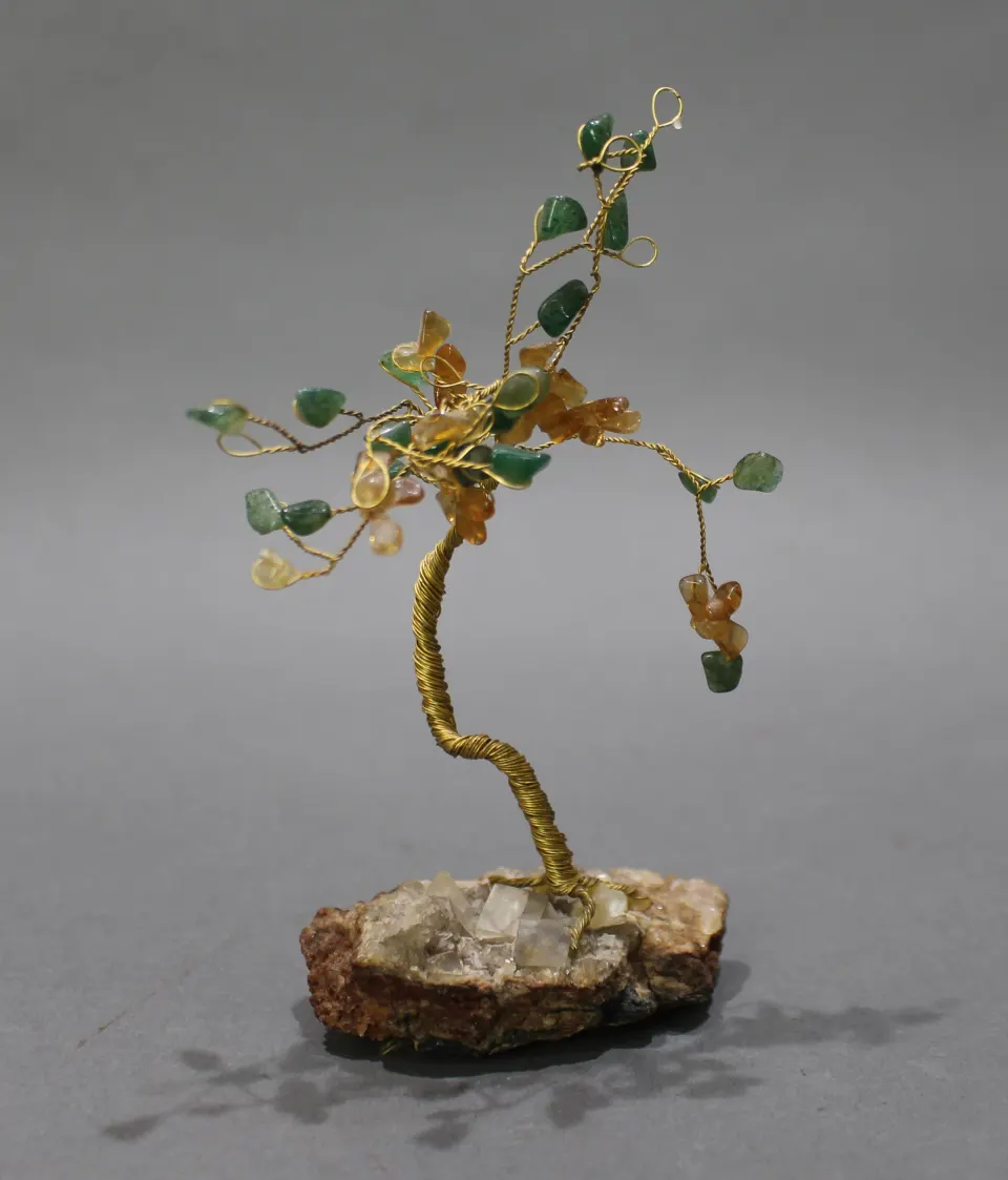 Decorative Semi Precious Jade Tree Objet d'art