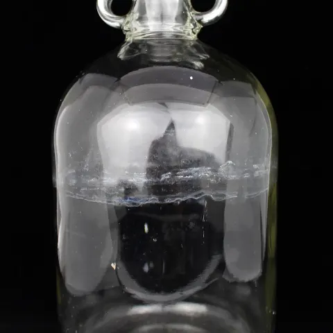 Large Vintage Glass Laboratory Winchester Bottle with Stopper