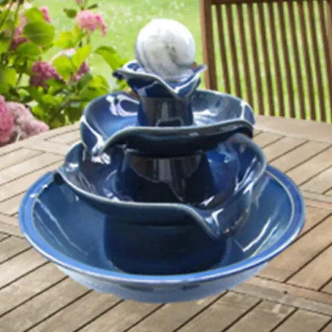 1 x 3 Tier Water Fountain in Blue