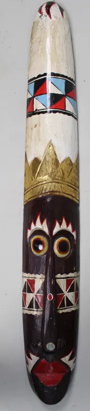 Hand Painted African Tribal Mask Art