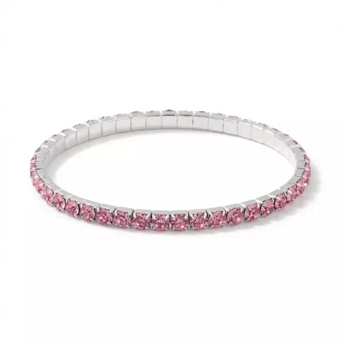 10 x Silver-Tone Pink Rhinestone Tennis Bracelets RRP £393.60 L2210 sku-4539