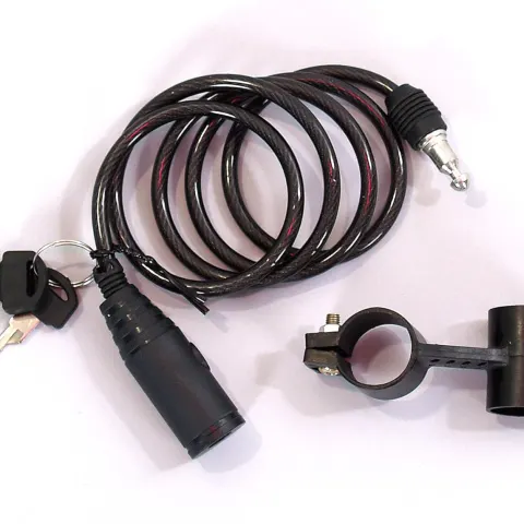 6 x Cable Lock with Bracket 1000 x 6 mm RRP 7.99 ea