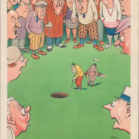 Rare 86 Yrs Old 1937 Guinness  Double Sided Print The Pressure of Golf