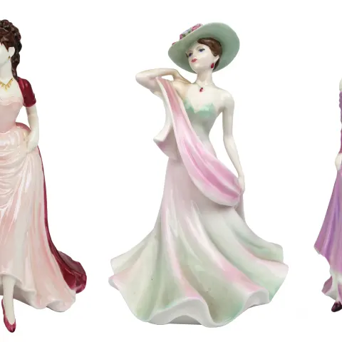 Set of 3 Coalport Ladies of Fashion Figurines
