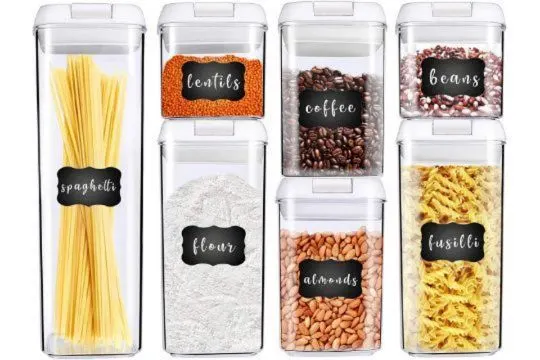 5 x GEORGE OLIVER SET OF 7 PREMIUM VACUM SEAL STORAGE CONTAINERS (RRP £40 Each)
