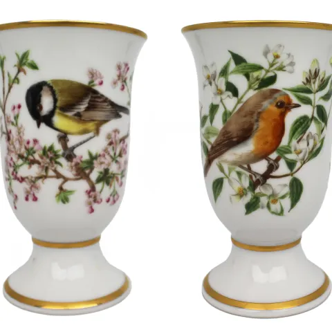 Pair of Franklin De Paris Oiseaux Chanteurs Vases