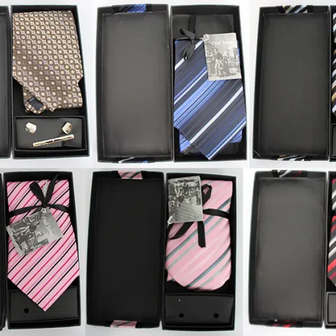 Collection of 6 Hand Made Artificial Silk Ties Boxed