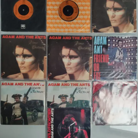 A Collection of 10x Adam and The Ants 7” Vinyl Singles Mainly VG to VG+ Condition