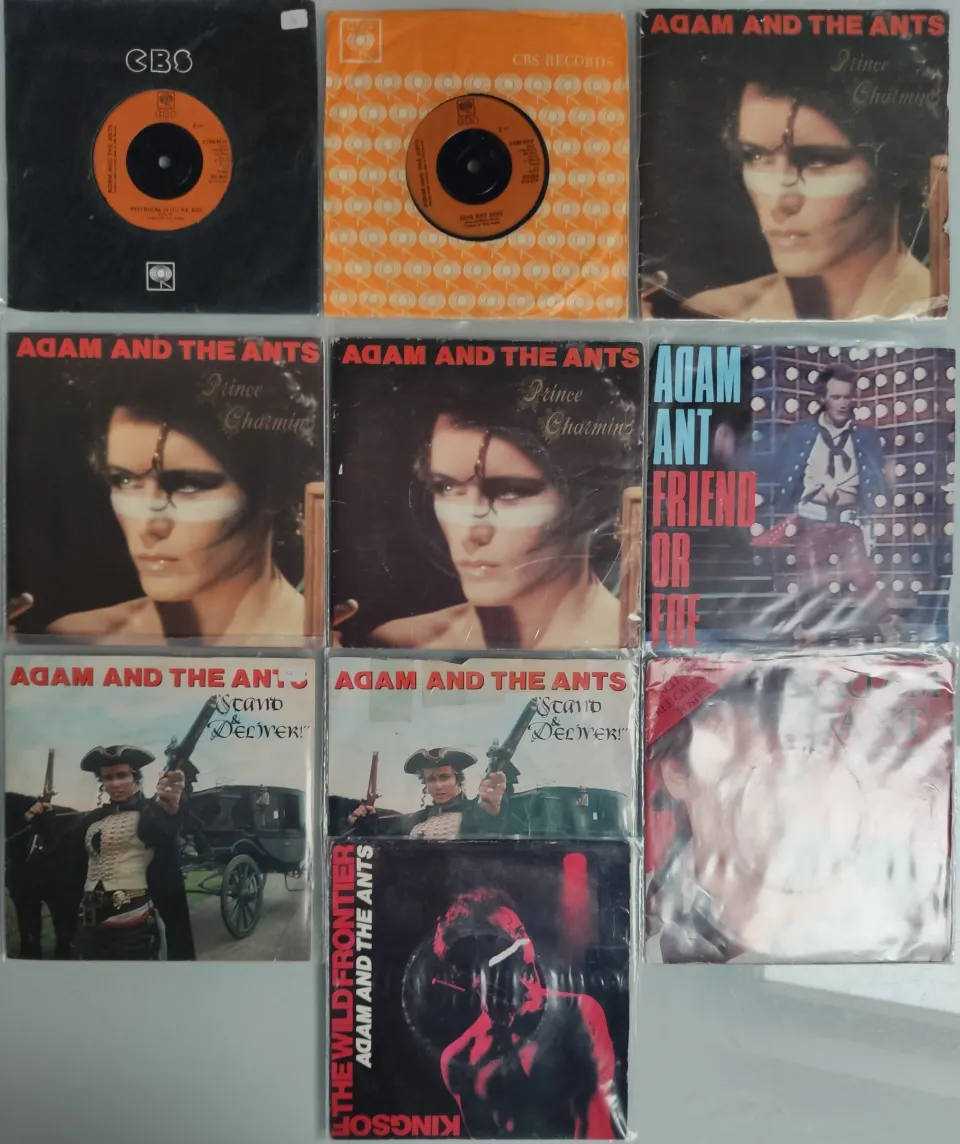 A Collection of 10x Adam and The Ants 7” Vinyl Singles Mainly VG to VG+ Condition