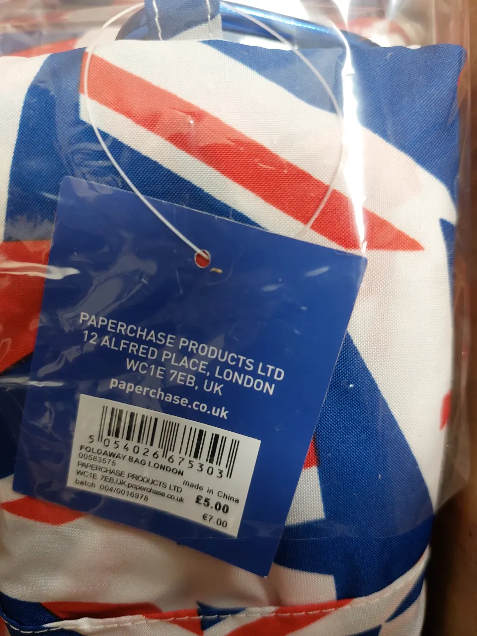 Union Flag Bags From Paperchase x 6
