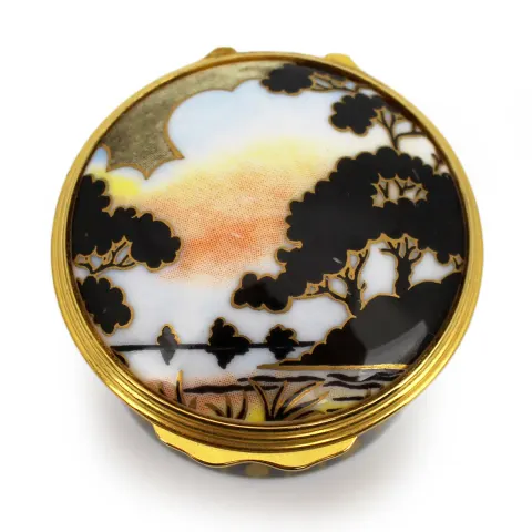 Royal Worcester The Connoisseur Collection Morning River Trinket Box