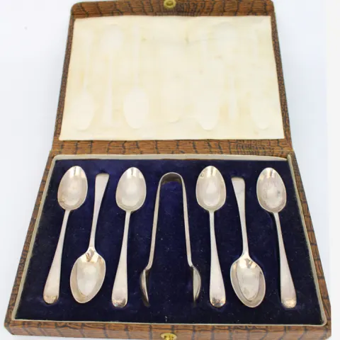 Vintage Silver Plated Sugar Spoon Set