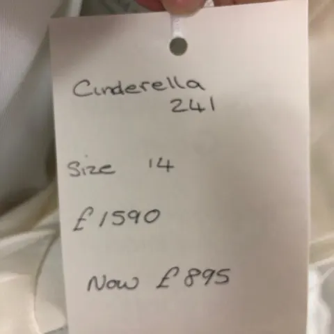 Disney Fairytale Weddings dress, Cinderella.   RRP £1795. size 14 to 16