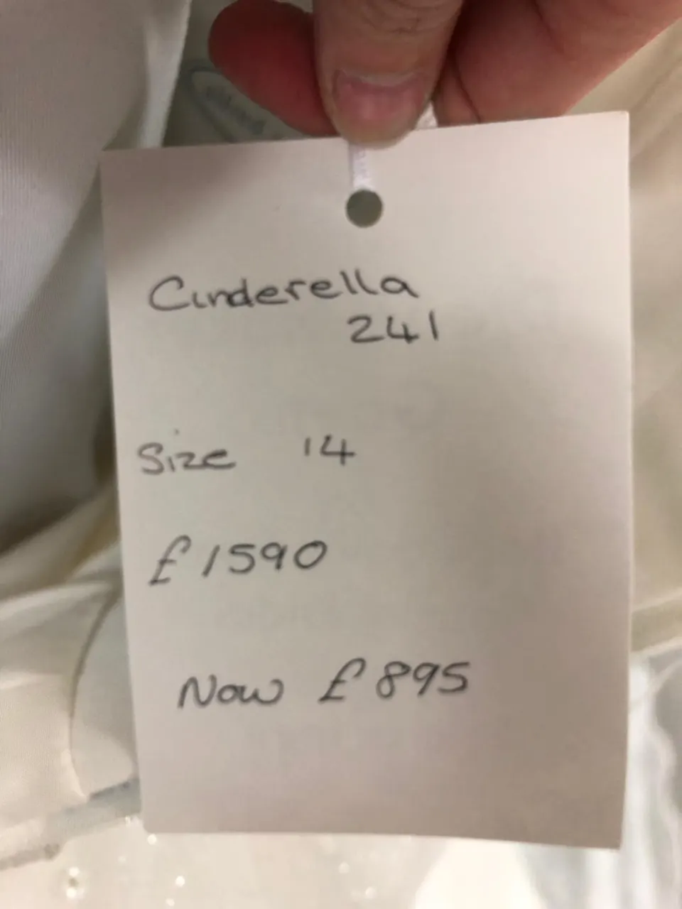 Disney Fairytale Weddings dress, Cinderella.   RRP £1795. size 14 to 16
