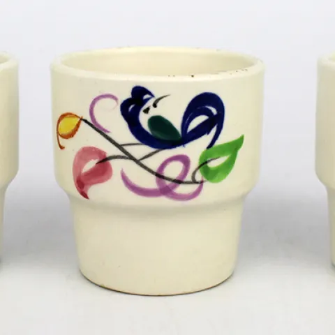 Set of 3 Poole Pottery Egg Coddlers