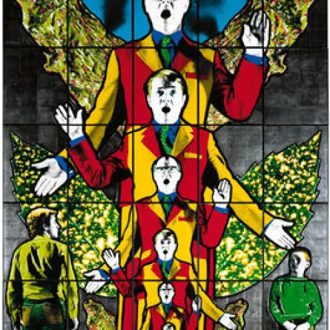 Gilbert & George (b.1943 & 42) ‘Life’, Offset Lithograph In Vibrant Colours, Open Edition, 1984.