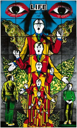 Gilbert & George (b.1943 & 42) ‘Life’, Offset Lithograph In Vibrant Colours, Open Edition, 1984.