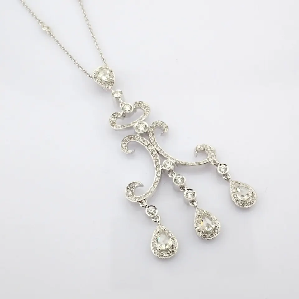 An exquisite necklace intricately detailed with brilliant diamonds and gold