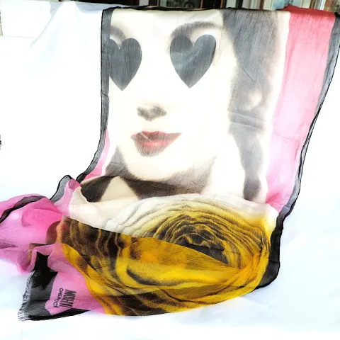 Moschino Silk Chiffon Scarf 172x60cm