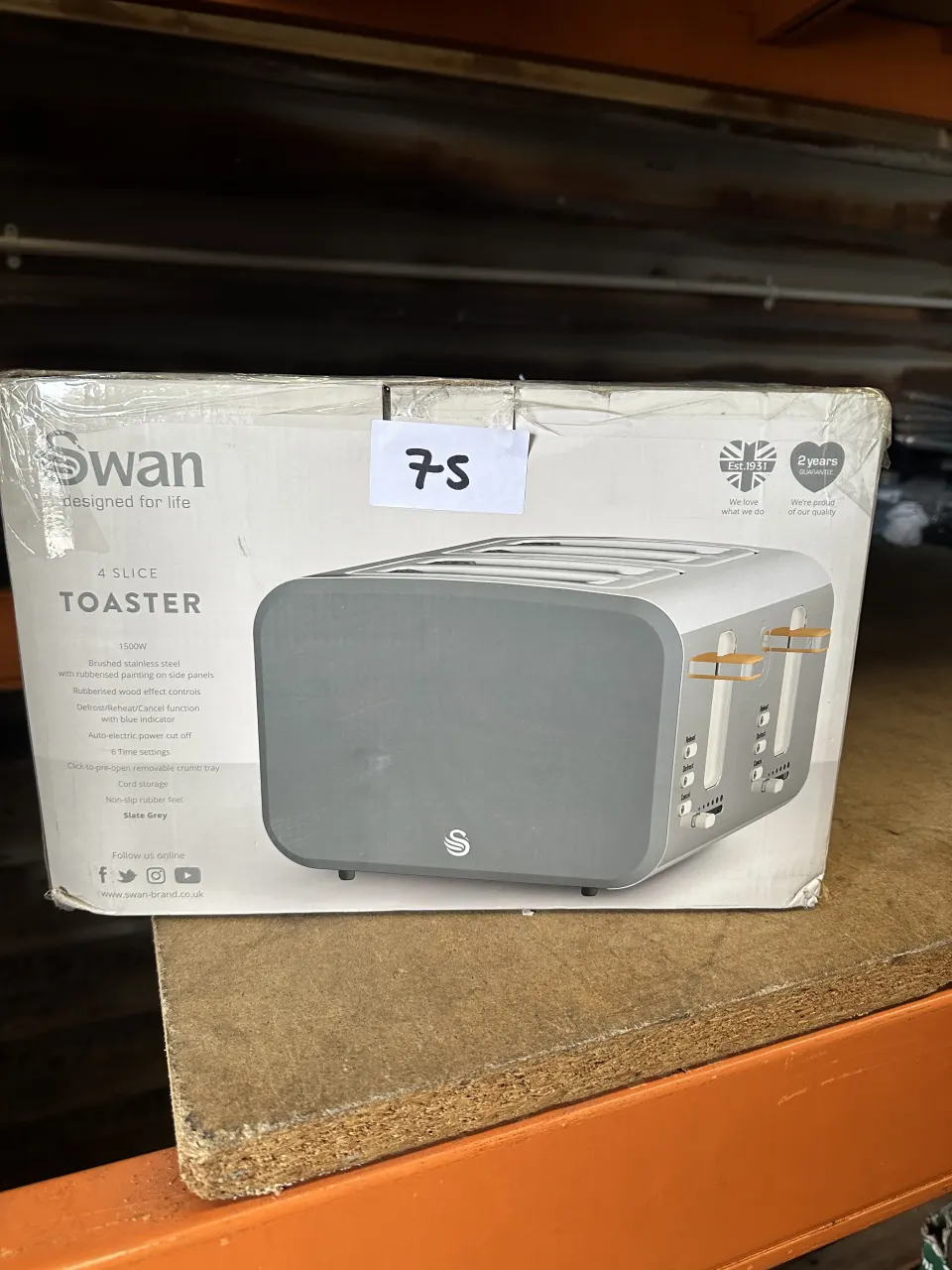 SWAN 4 SLICE TOASTER. RRP £50 - GRADE U