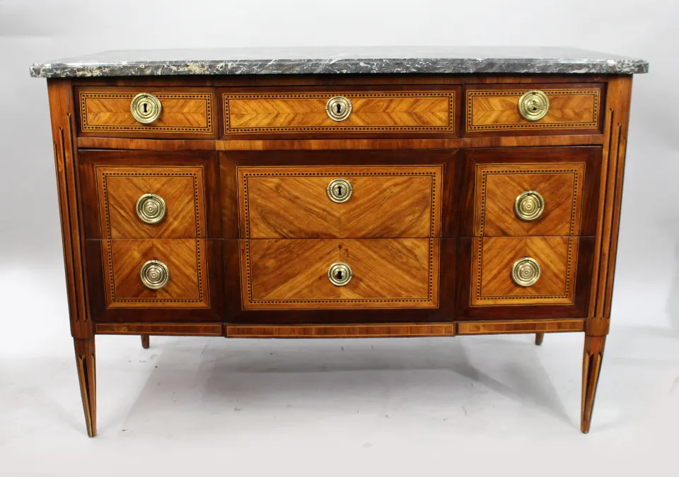 Fine 18th c. Louis XVI Marble Topped Commode