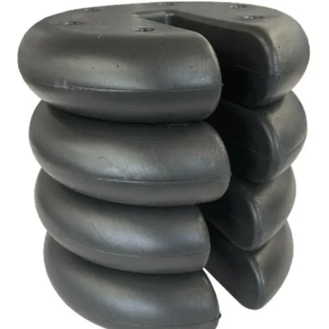 4 Pack 20cm x 5cm Black HDPE Gazebo Leg Weight Set