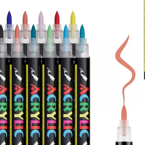 Acrylic Paint Pens, Paint Markers with Flexible Brush Tip L5